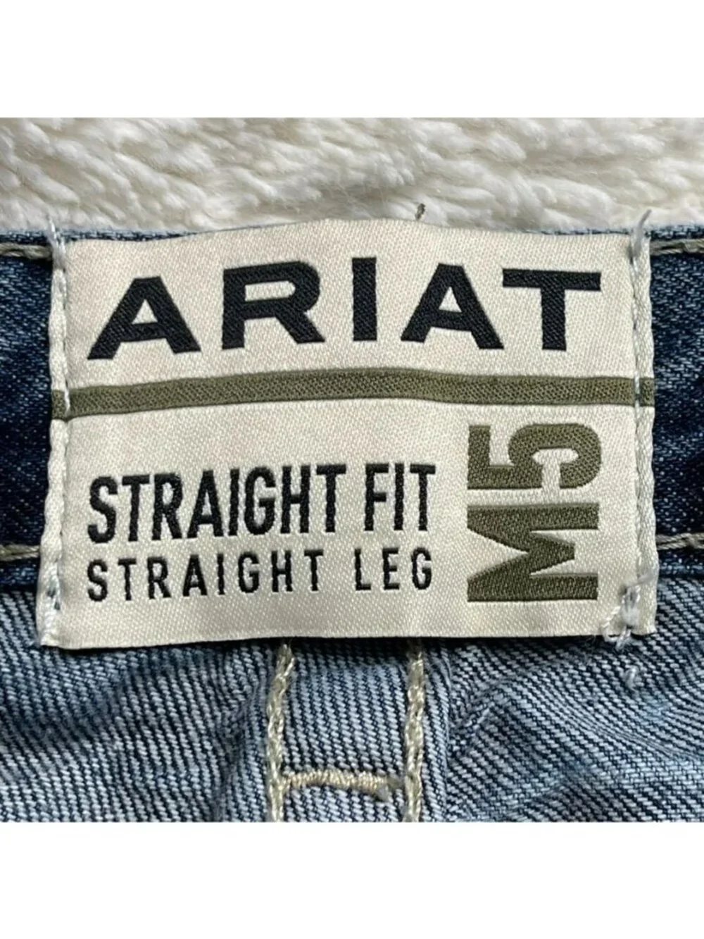 Ariat M5 Mens Straight Leg Jeans Blue Denim Size 34x33 Western Work Med Wash